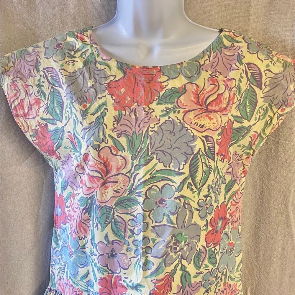 Vintage Laura Ashley Floral Tea Dress Cotton Sz 6